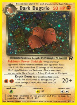 Dark Dugtrio TR-6 Holo Rare Englisch PSA-8