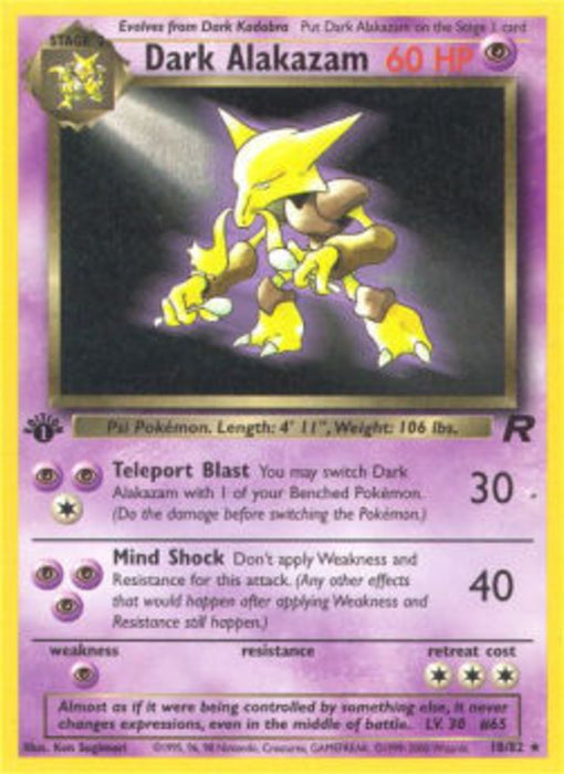 Dark Alakazam TR-18 Rare Englisch