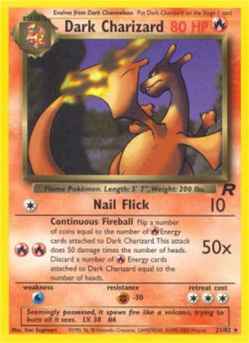 Dark Charizard TR-21 Rare Englisch