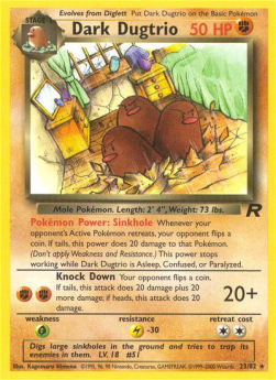 Dark Dugtrio TR-23 Rare Englisch