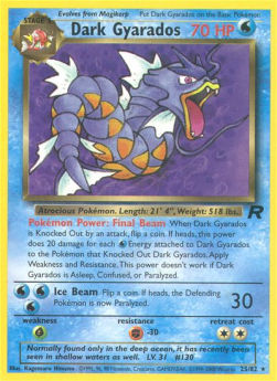 Dark Gyarados TR-25 Rare Englisch