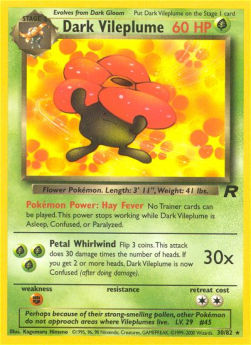Dark Vileplume TR-30 Rare Englisch
