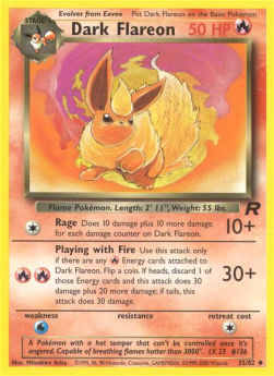Dark Flareon TR-35 Uncommon Englisch