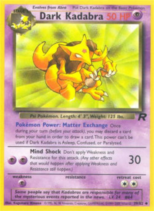 Dunkles Kadabra TR-39 Uncommon Deutsch