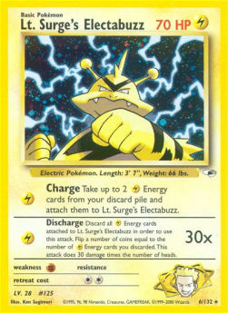 Lt. Surge's Electabuzz GH-6 Holo Rare Englisch