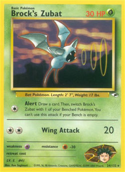 Brock's Zubat GH-24 Rare Englisch