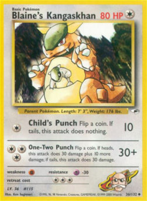 Blaine's Kangaskhan GH-36 Uncommon Englisch