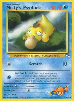 Misty's Psyduck GH-54 Uncommon Englisch