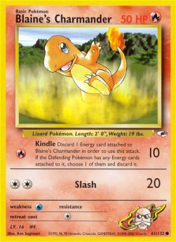 Blaine's Charmander GH-61 Common Englisch