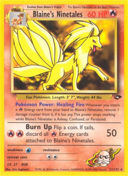 Blaine's Ninetales GC-21 Rare Englisch