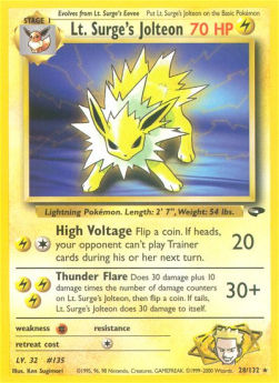 Lt. Surge's Jolteon GC-28 Rare Englisch