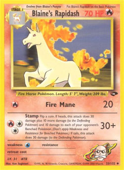 Blaine's Rapidash GC-33 Uncommon Englisch