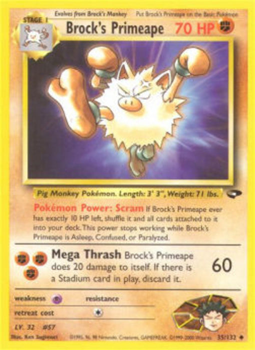 Brock's Primeape GC-35 Uncommon Englisch