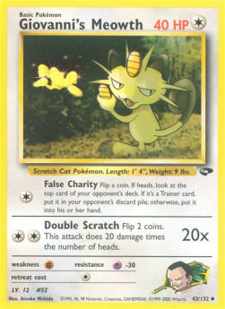 Giovanni's Meowth GC-43 Uncommon Englisch