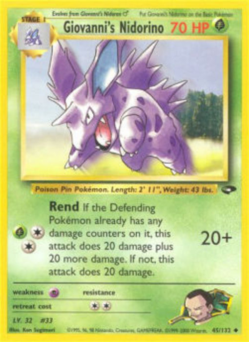 Giovanni's Nidorino GC-45 Uncommon Englisch