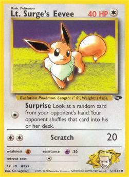 Lt. Surge's Eevee GC-51 Uncommon Englisch