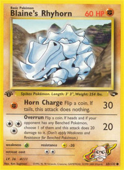 Blaine's Rhyhorn GC-65 Common Englisch