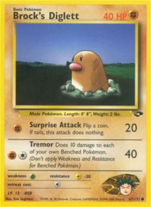 Brock's Diglett GC-67 Common Englisch