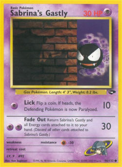 Sabrina's Gastly GC-96 Common Englisch