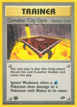 Cinnabar City Gym GC-113 Uncommon Englisch