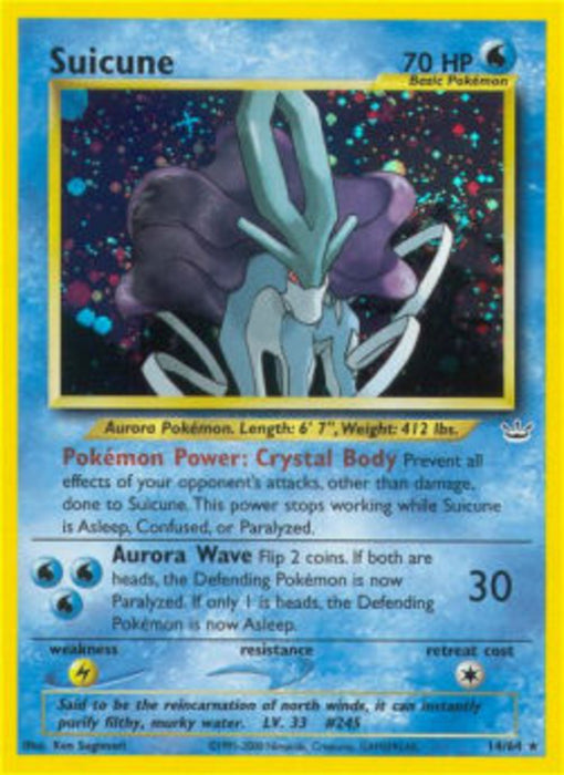 Suicune NR-14 Holo Rare Englisch