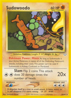 Sudowoodo NR-26 Rare Englisch