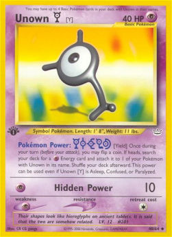 Unown [Y] NR-40 Uncommon Englisch