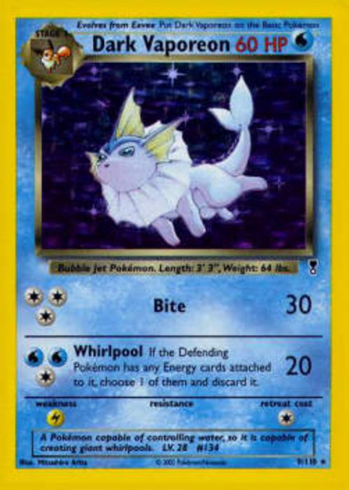 Dark Vaporeon LC-9 Holo Rare Englisch