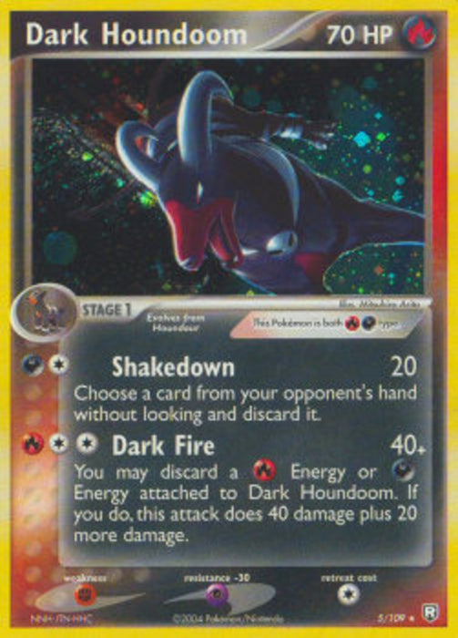 Dark Houndoom TRR-5 Holo Rare Englisch