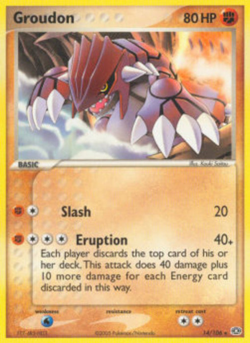 Groudon EM-14 Rare Deutsch