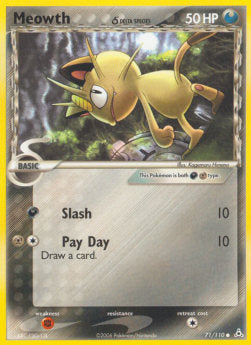 Meowth δ Delta Species HP-71 Common Englisch