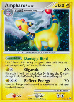 Ampharos Lv.57 PL-1 Holo Rare Deutsch