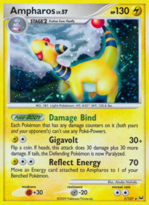 Ampharos Lv.57 PL-1 Holo Rare Deutsch