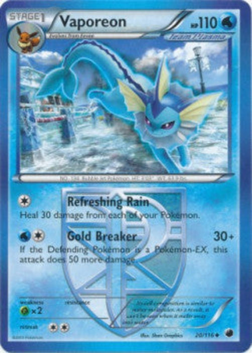 Vaporeon PLF-20 Uncommon Englisch