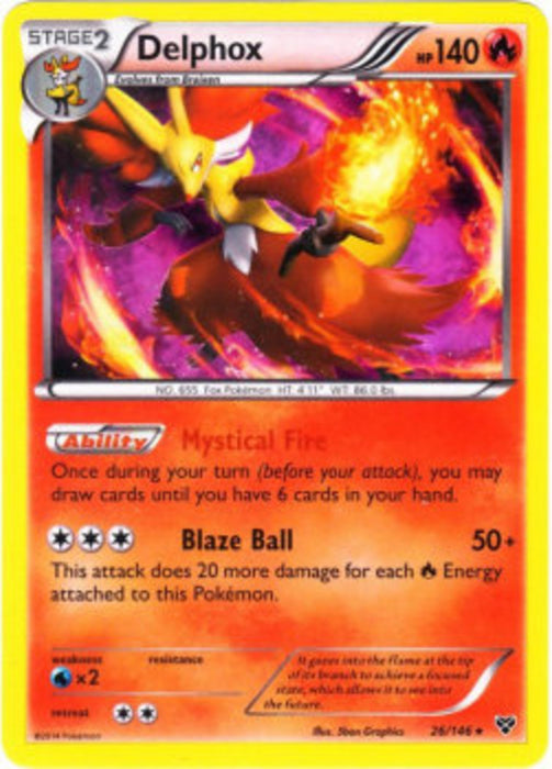 Delphox XY-26 Holo Rare Englisch