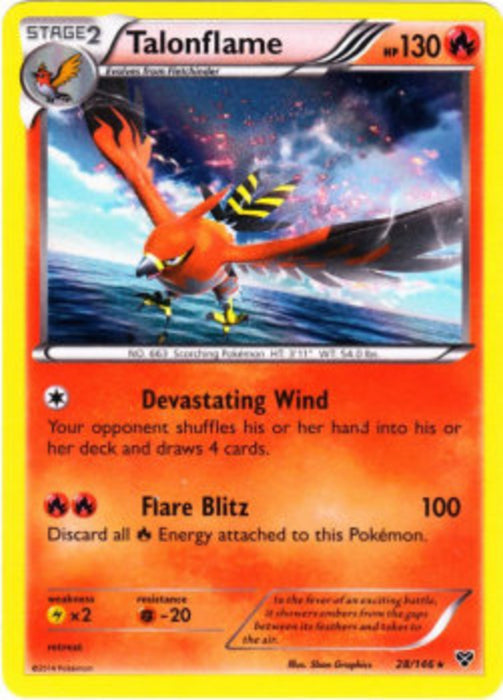 Talonflame XY-28 Holo Rare Englisch