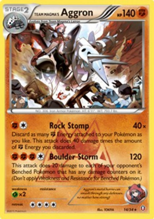 Team Magma's Aggron DCR-14 Holo Rare Englisch