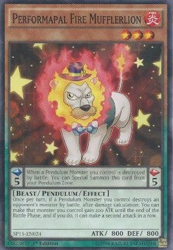 Performapal Fire Mufflerlion (V.2) SP15-SP024 Shatterfoil Spanisch