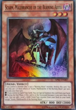 Scarm, Malebranche of the Burning Abyss AP07-FR007 Super Rare Französisch