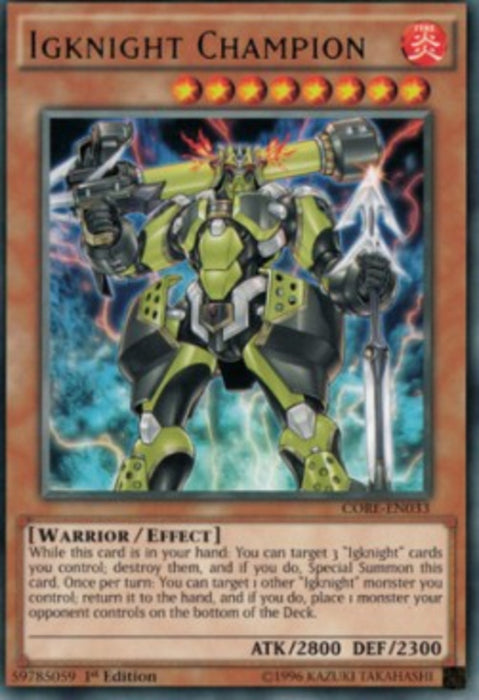 Igknight Champion CORE-EN033 Rare Englisch