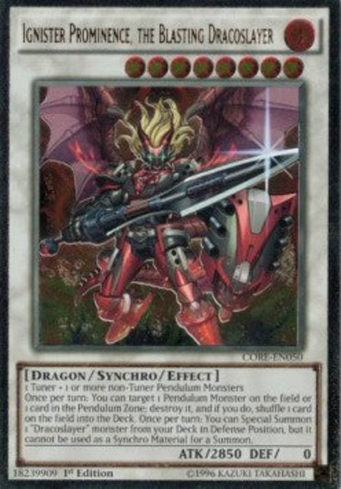 Ignister Prominence, the Blasting Dracoslayer (V.2) CORE-EN050 Ultimate Rare Englisch