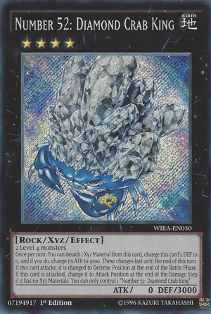 Number 52: Diamond Crab King WIRA-EN050 Secret Rare Englisch