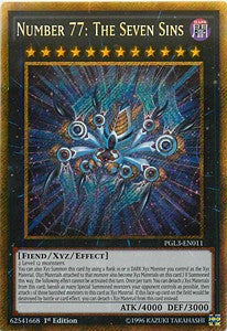 Number 77: The Seven Sins PGL3-EN011 Gold Secret Rare Englisch