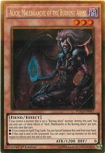 Alich, Malebranche of the Burning Abyss PGL3-EN047 Gold Rare Englisch