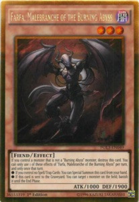 Farfa, Malebranche of the Burning Abyss PGL3-EN049 Gold Rare Englisch