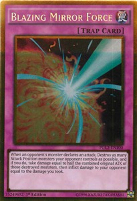 Blazing Mirror Force PGL3-EN100 Gold Rare Englisch