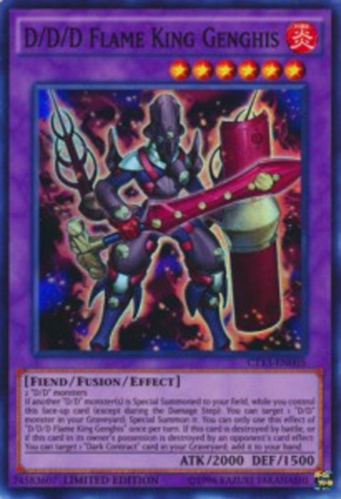 D/D/D Flame King Genghis CT13-EN005 Super Rare Englisch