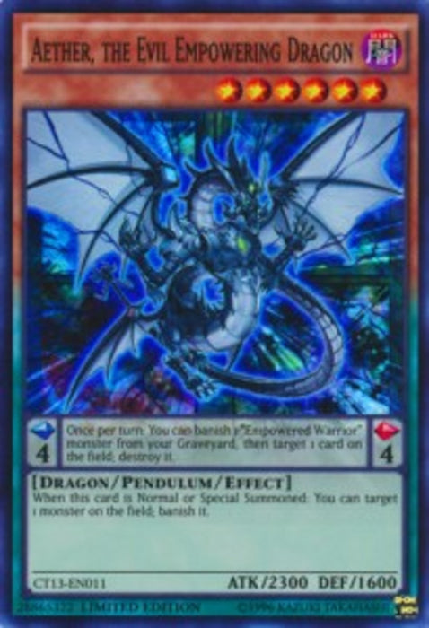 Aether, the Evil Empowering Dragon CT13-EN011 Super Rare Englisch
