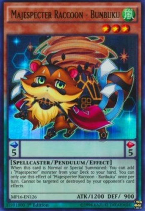 Majespecter Raccoon - Bunbuku MP16-EN126 Ultra Rare Englisch