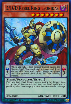 D/D/D Rebel King Leonidas MP16-EN173 Super Rare Englisch